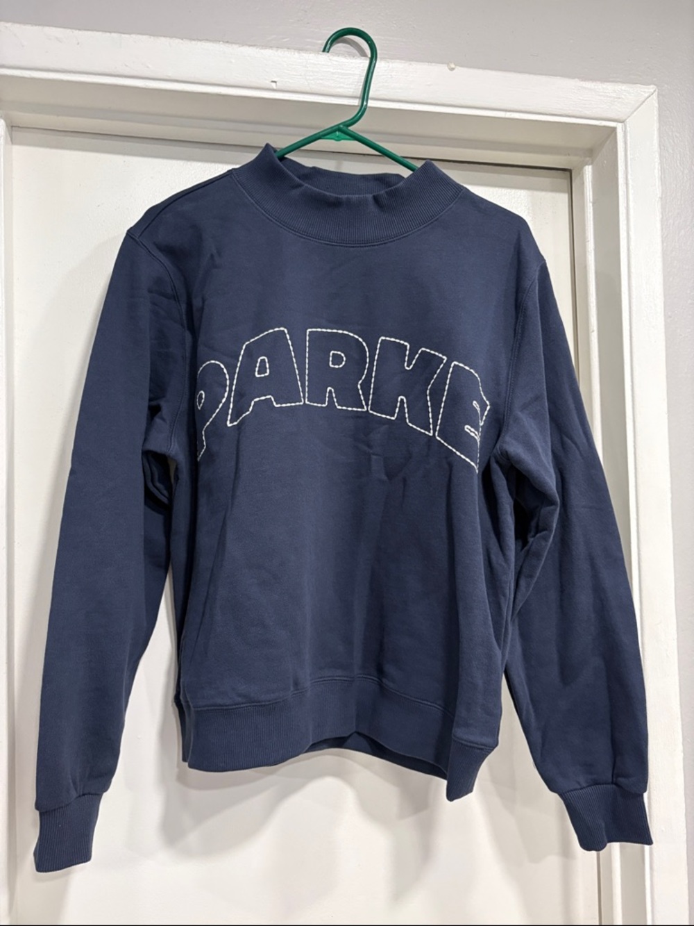 Parke x Target mockneck pullover Navy Sweater